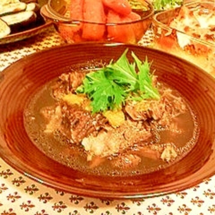 牛バラブロックのカシスオレンジ煮 レシピ 作り方 By 昂萌俊 楽天レシピ